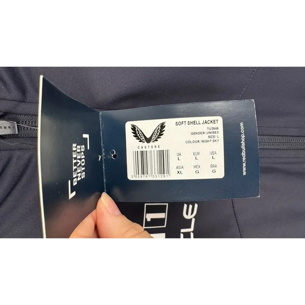 Castore Oracle Red Bull Racing F1 Team Soft Shell Jacket Mens Large New Blue - Picture 9 of 15